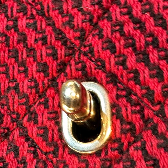 Chanel tweed red and black two flap bag - Picture 5 of 15
